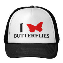 I Love Butterflies Mesh Hat