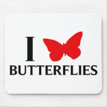 I Love Butterflies Mousepad
