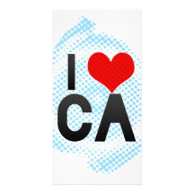 I Love CA Customized Photo Card