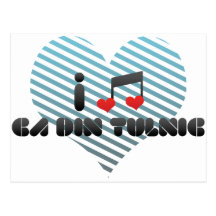I Love Ca Din Tulnic Postcard