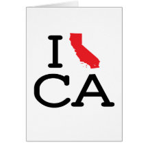 I Love CA - State - Card