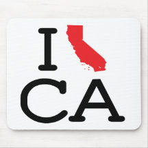 I Love CA - State - Mousepad