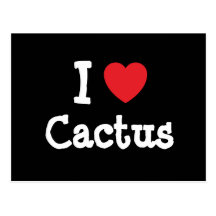 I love Cactus heart T-Shirt Post Card