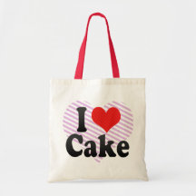 I Love Cake Canvas Bag