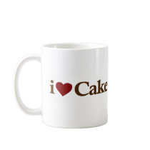 I Love Cake Coffee Mugs