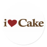 I Love Cake stickers