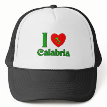 I Love Calabria Italy Hat