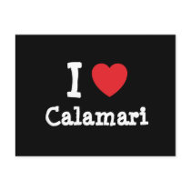 I love Calamari heart T-Shirt Post Cards