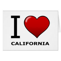 I LOVE CALIFORNIA GREETING CARDS