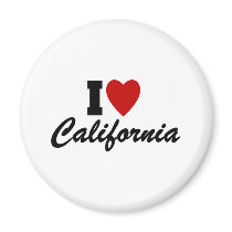 I Love California Refrigerator Magnets