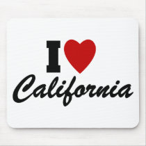 I Love California Mouse Mats