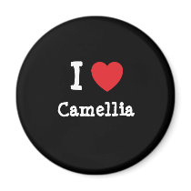 I love Camellia heart T-Shirt Refrigerator Magnet