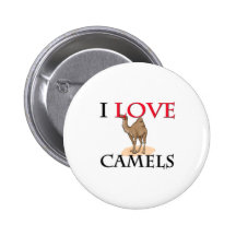 I Love Camels Button