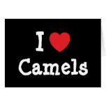I love Camels heart custom personalized Card