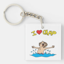 I Love Camp 2 Key Chain