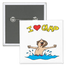 I Love Camp 2 Pinback Button