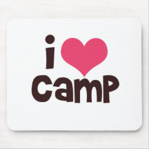 I Love Camp Mouse Mat