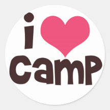 I Love Camp Sticker
