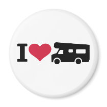 I love camping - camper refrigerator magnet