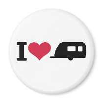 I love camping - caravan fridge magnet