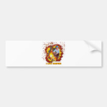 I Love Camping Fire Spark Bumper Sticker