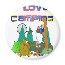 I Love Camping Magnets