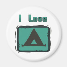 I Love Camping Magnet