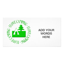 I love camping photo greeting card