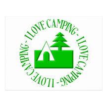 I love camping postcard