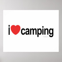 I Love Camping Poster