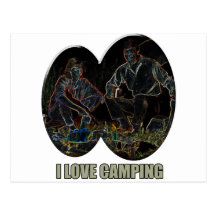 I Love Camping Scary Stories Postcard