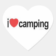I Love Camping Stickers
