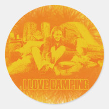 I Love Camping Sunny Days Stickers
