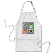 I Love Canaan Dogs Apron