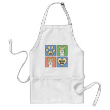 I Love Canaan Dogs Aprons