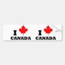 I Love Canada 2-in-1 Bumper Sticker