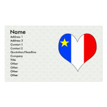 I Love Canada Acadia Business Card Template