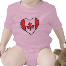 I Love Canada Baby Bodysuit