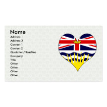 I Love Canada British Columbia Business Card