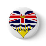 I Love Canada British Columbia Pinback Button