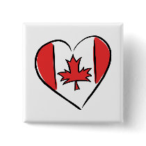 I Love Canada Pinback Button