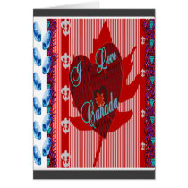 I Love Canada Collection Greeting Card