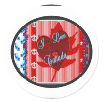 I Love Canada Collection Stickers
