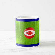I Love Canada football soccer flag mug