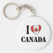 I Love Canada Key Chain