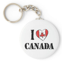 I Love Canada Key Chain