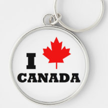 I Love Canada Keychains