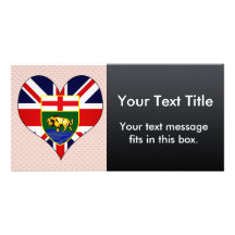 I Love Canada Manitoba Custom Photo Card