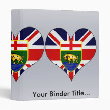 I Love Canada Manitoba Vinyl Binders
