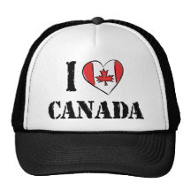I Love Canada Mesh Hats